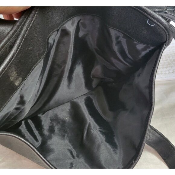 Heritage Portfolio bag Vinyl Zipper Top 3 section pockets briefcase soft sided - Picture 10 of 15